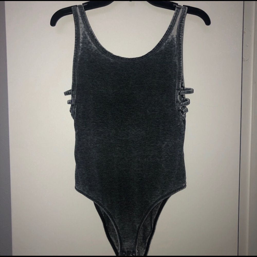 topshop grey bodysuit